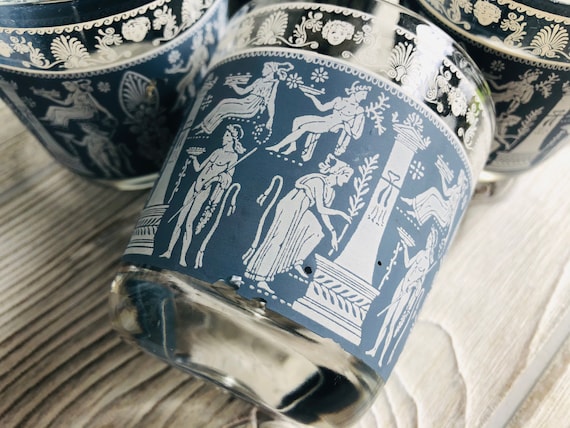 Vintage 1950s Mid Century Jeanette Greek Corinthian Blue Wedgwood