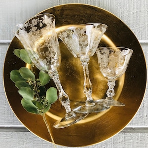 Cambridge Rose Point Glassware - Etsy