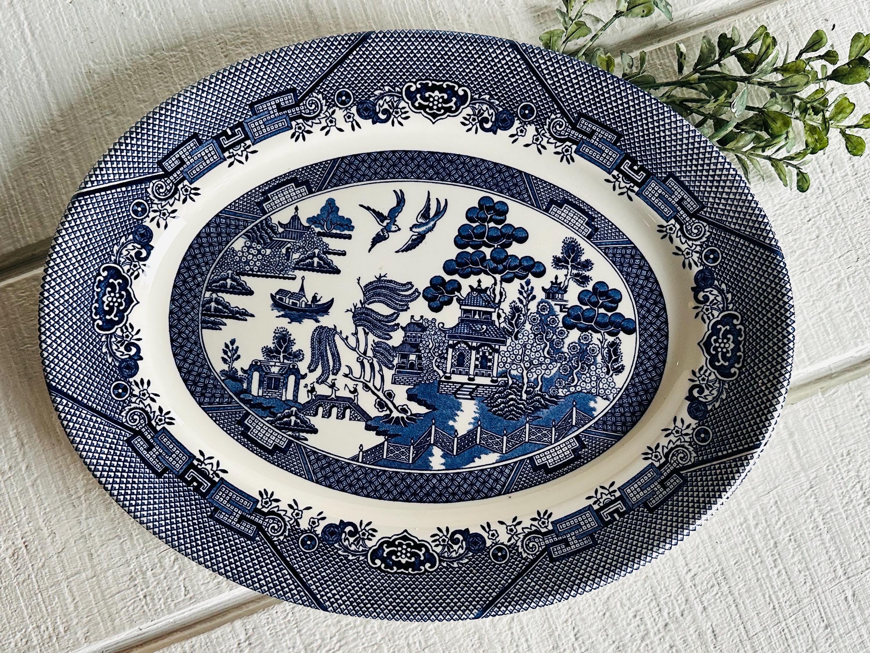 Vintage Blue Willow Churchill England Dinnerware: Platter or
