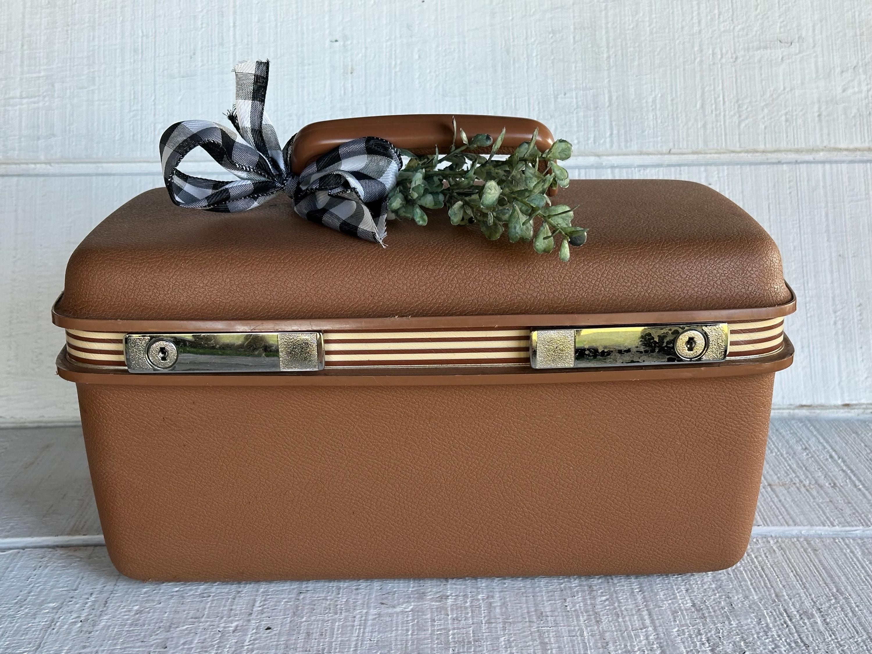 Vintage Samsonite Train Case: Mid Century Mocha Brown Luggage - Etsy