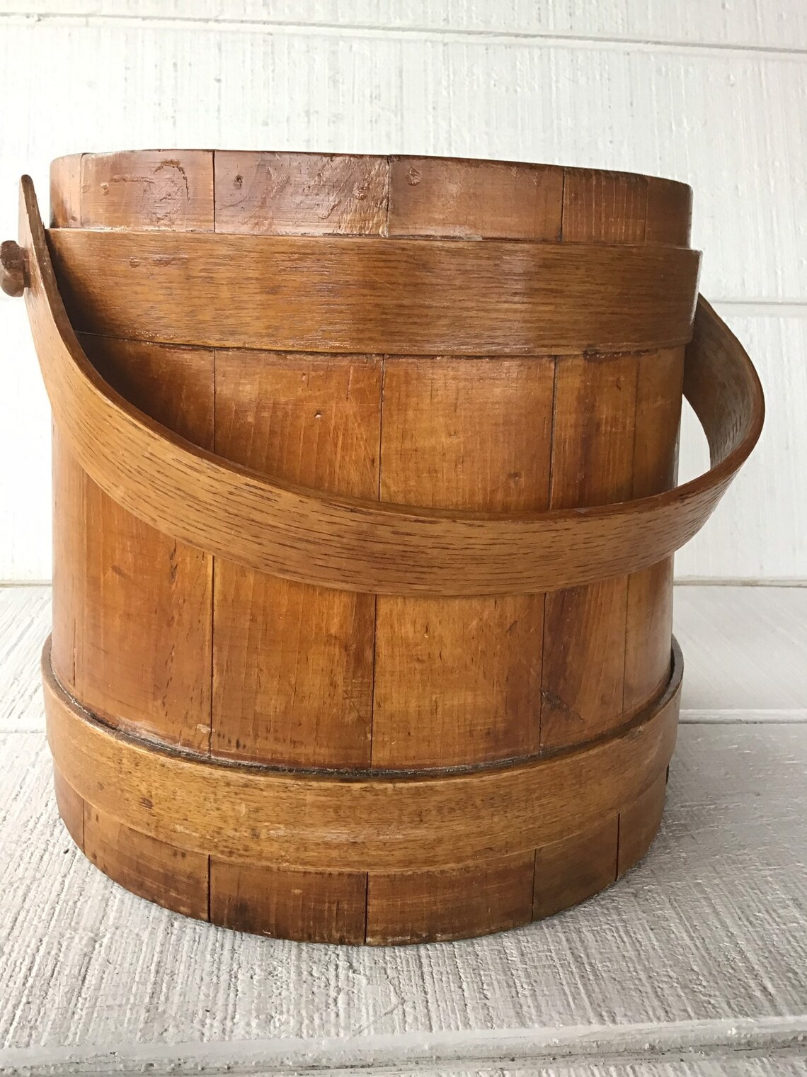 Antique Wooden Sugar Bucket Shaker Style Wooden Bucket Etsy