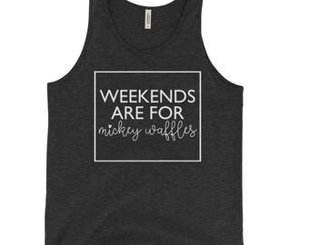 Helger är för Mickey Waffles Unisex Graphic Tank - Disney T-shirt - Mickey Waffles T-shirt