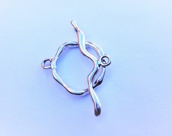 925 sterling silver branch toggle clasp, silver branch toggle, sterling silver  toggle, clasp finding, branch clasp finding