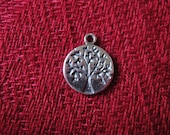 925 sterling silver oxidized tree of life charm