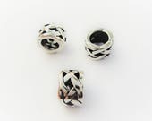 2 pc. 925 sterling silver spacer, tube spacer,silver tube spacer, sterling silver bead, round spacer, sterling tube bead, tube bead spacer