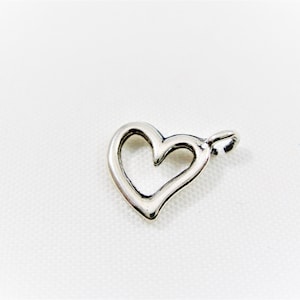 925 Sterling Silber Herz Charme, Silber Herz, Herz, Liebhaber, Sterling Silber Herz Charme, Usaw Charms, Goldherz, kleiner Herzcharme, Herz