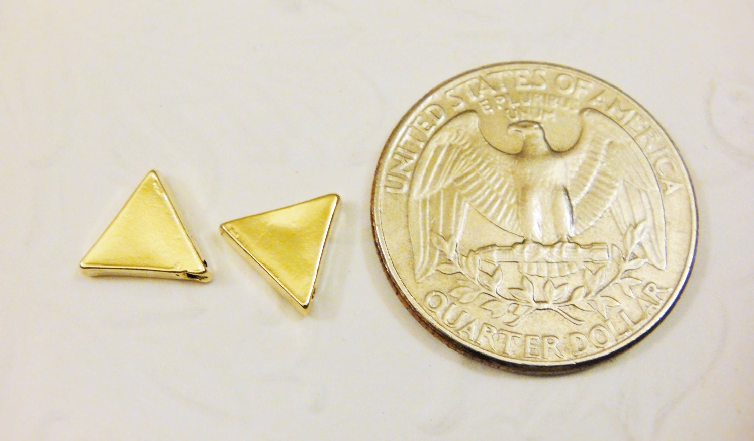 2 Pc. Vermeil 18k Gold Over 925 Sterling Silver Triangle | Etsy
