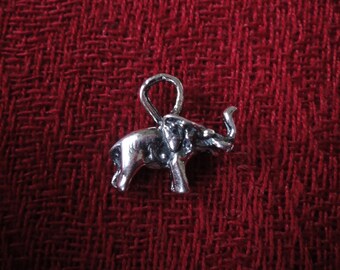 925 sterling silver oxidized elephant charm or pendant, silver elephant, elephant charm, elephant, animal charm, silver elephant charm,