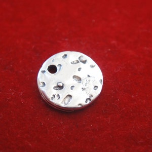 925 Sterling Silver Oxidized Small Disc, Silver Small Disc, Disc ...