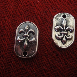 925 sterling silver oxidized  fleur de lis charm, sterling silver fleur de lis charm, fleur de lis, silver fleur de lis, small silver fleur