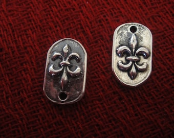 925 sterling silver oxidized  fleur de lis charm, sterling silver fleur de lis charm, fleur de lis, silver fleur de lis, small silver fleur