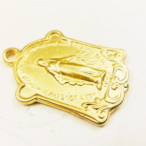 Vermeil, 18k Gold Over 925 Sterling Silver Virgin Mary Medal, Pendant ...