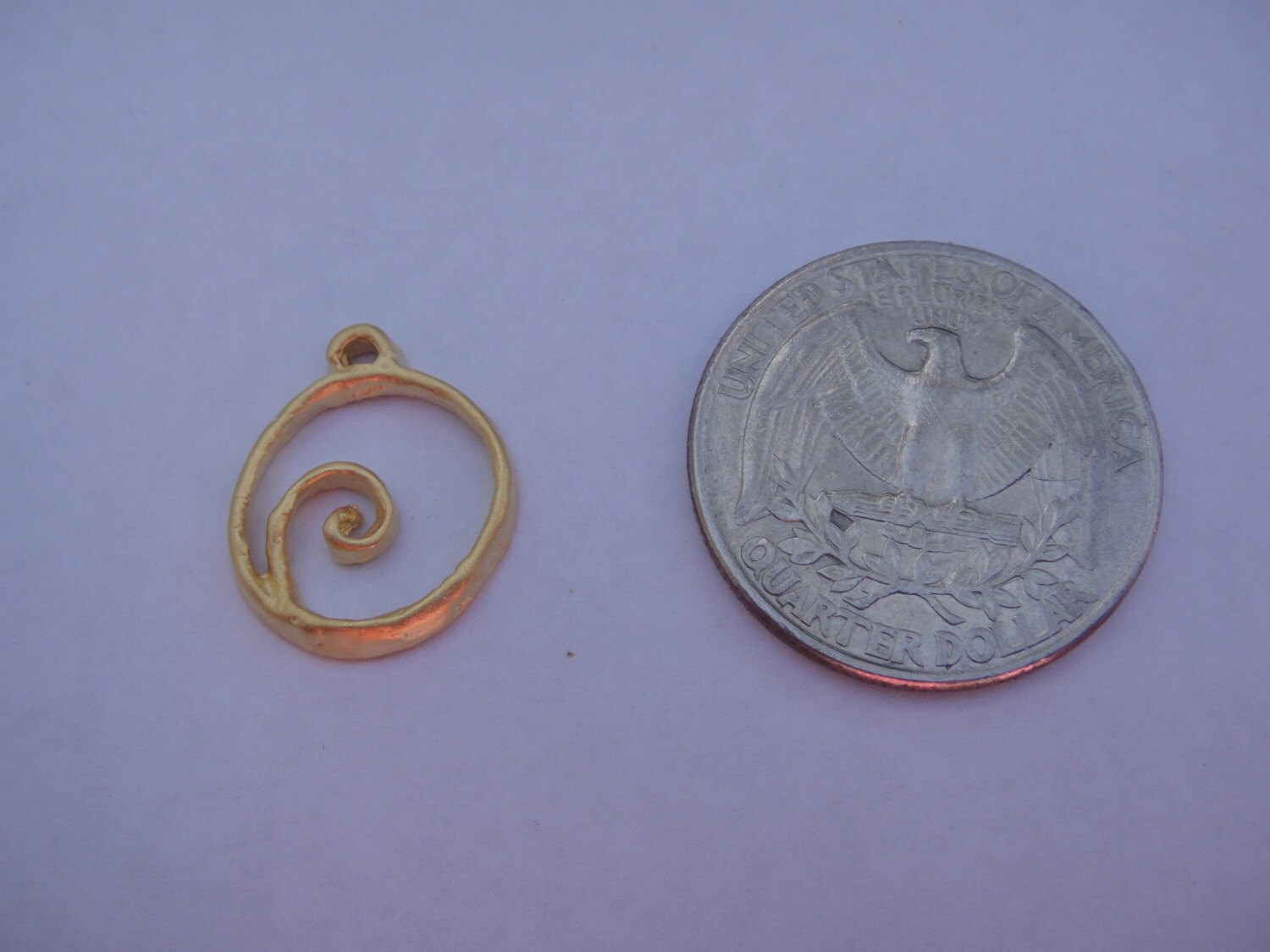 Vermeil, 18k Gold Over 925 Sterling Silver Round Charm Pendant, Gold ...