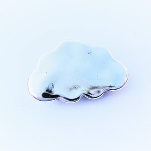 925 sterling silver Cloud Charm, Silver cloud charm with hidden bail on the back, rainy cloud, sterling silver cloud connector charm, cloud