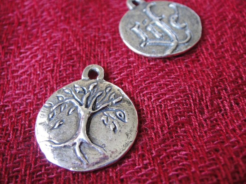 925 sterling silver oxidized tree of life charm tree of life charm or pendant tree of life