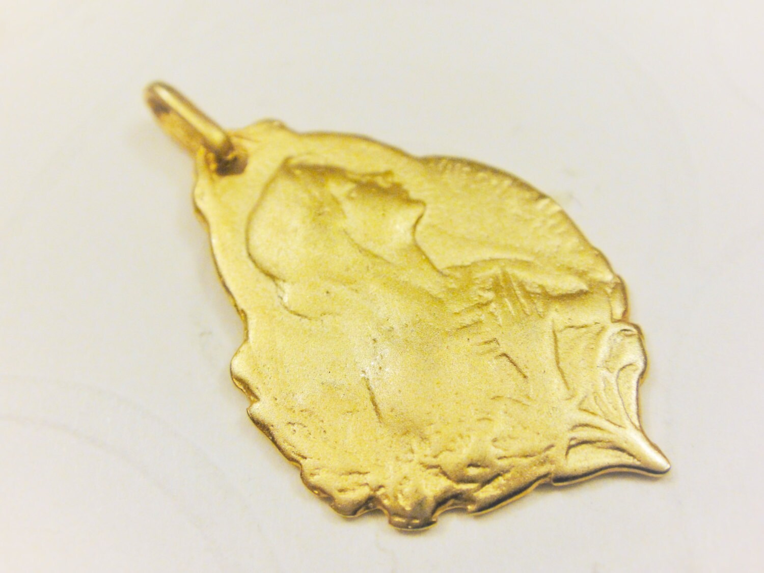 Vermeil, 18k Gold Over 925 Sterling Silver Virgin Mary Pendant, Matte ...