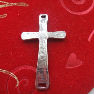 925 sterling silver oxidized cross connector, silver sideways cross, silver cross, cross, sterling silver sideways cross, cross, cross