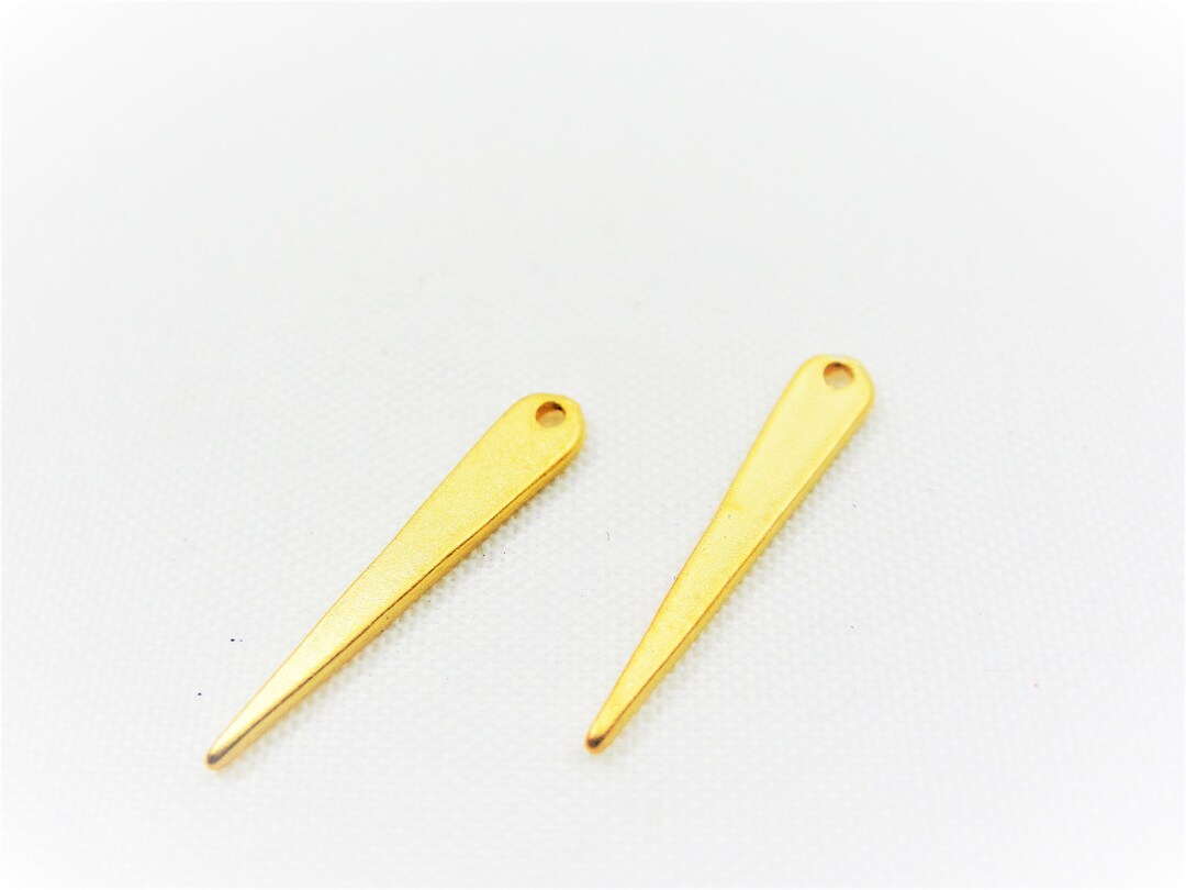 2 Pc. Vermeil, 18k Gold Over 925 Sterling Silver Flat Needle Charm ...
