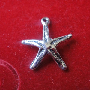 925 Sterling Silber oxidierter Seestern Charm 1 Stk., Silber Seestern, Seestern Charm, Seestern, Seestern, Seestern, Seestern Charm