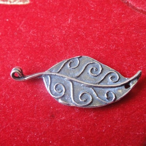 925 Sterling Silber oxidierter Blatt Charm Verbinder,Blatt Verbinder, großer Blatt verbinder, Verbinder, Blattsilber, Blatt, Blatt anhänger
