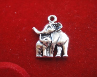 Collana Mamma E Bambino Elefante In Argento Sterling 925 – Gioiello Sentimentale Per Amanti Degli Elefanti, Regalo Per La Festa Della Mamma
