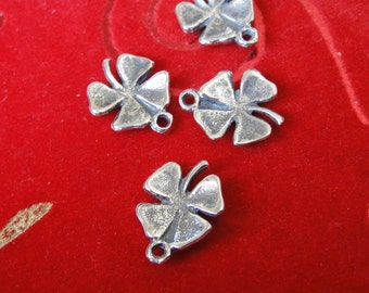 925 sterling silver Lucky Clover Charm irish four leaf clover shamrock charm silver clover charm, clover charm, flower, silver lucky clover