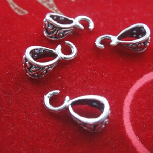 925 sterling silver oxidized bail, silver bail, sterling silver bail with design, silver bail, silver filigree bail, sterling silver bail