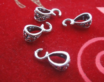 925 sterling silver oxidized bail, silver bail, sterling silver bail with design, silver bail, silver filigree bail, sterling silver bail