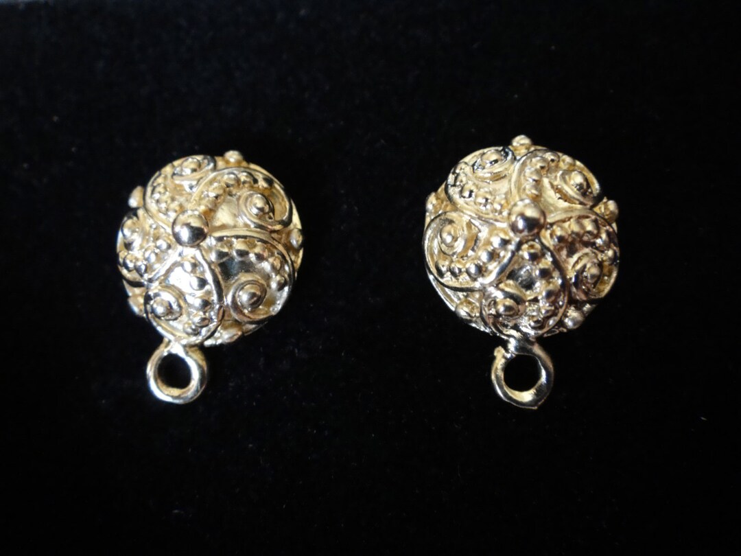 2 Pc. Vermeil, 18k Gold Over 925 Sterling Silver Round Post Earrings ...