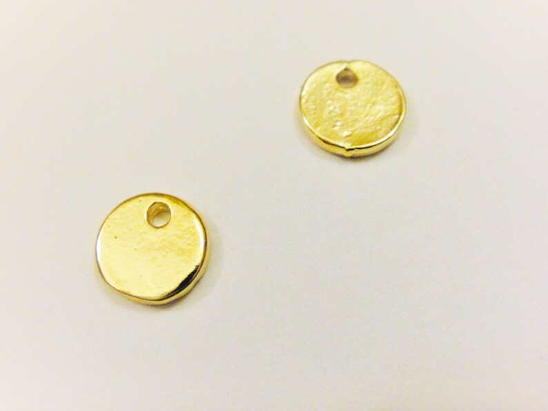2 Pc Vermeil 18k Gold Over 925 Sterling Silver Small Blank - Etsy
