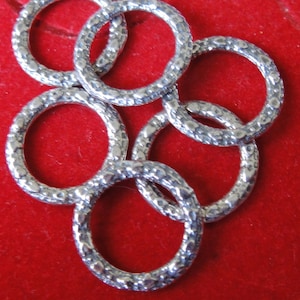 2tlg. 925 Sterling Silber Kreis Ring-Kreis Verbinder Link, offener Kreis Link-Verbinder, Silber offener Kreis Kreis, Sterling Silber Kreis