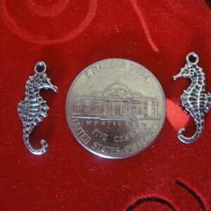 925 sterling silver oxidized seahorse charm 1 pc., sterling silver sea horse, silver sea horse, sea life, nature charms, sea horse charm image 3