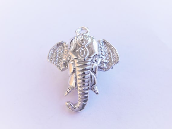 Elephant Head Charm Sterling Silver Elephant Head Charm Sterling Silver