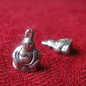 925 sterling silver oxidized  buddha charm 1 pc., sterling silver buddha charm, silver yoga charm, meditation finding, buddha yoga  charm