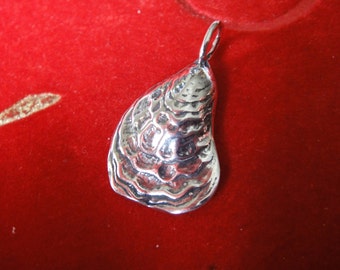 925 sterling silver oxidized sea shell charm, silver sea shell, sea shell charm, sea shell, silver sea shell, sea life, silver shell, shell