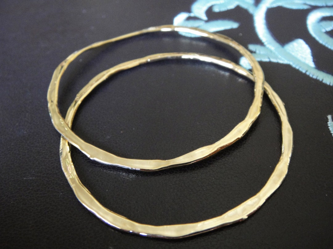 1 Pc. Vermeil, 18k Gold Over 925 Sterling Silver Hammered Connector ...