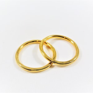 Vermeil, 18k gold over 925 sterling silver gold circle ring, shiny gold ring, vermeil circle, circle, open circle, shiny vermeil circle ring