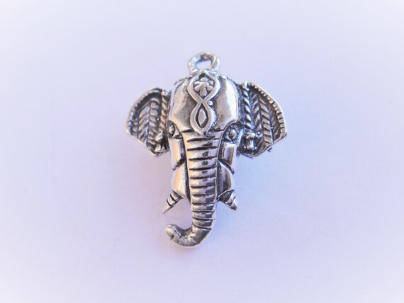 Elephant Head Charm Sterling Silver Elephant Head Charm Sterling Silver