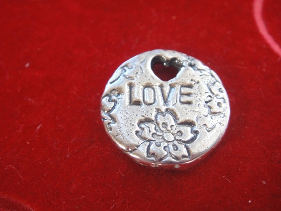 WithLoveSilver 925 Sterling Silver Hearts Ring God Ohm Om Lord Ganesh Hindu 925 Sterling Silver Oxidized Disc With Love, Silver Disc, Love