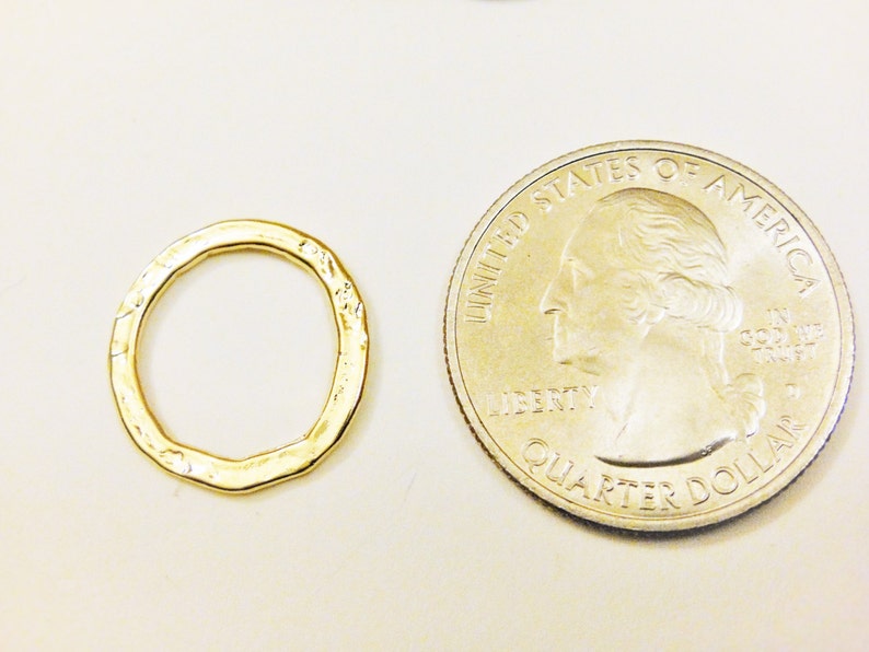 2 Pc, Vermeil 18k Gold Over 925 Sterling Silver Circle Ring -circle ...