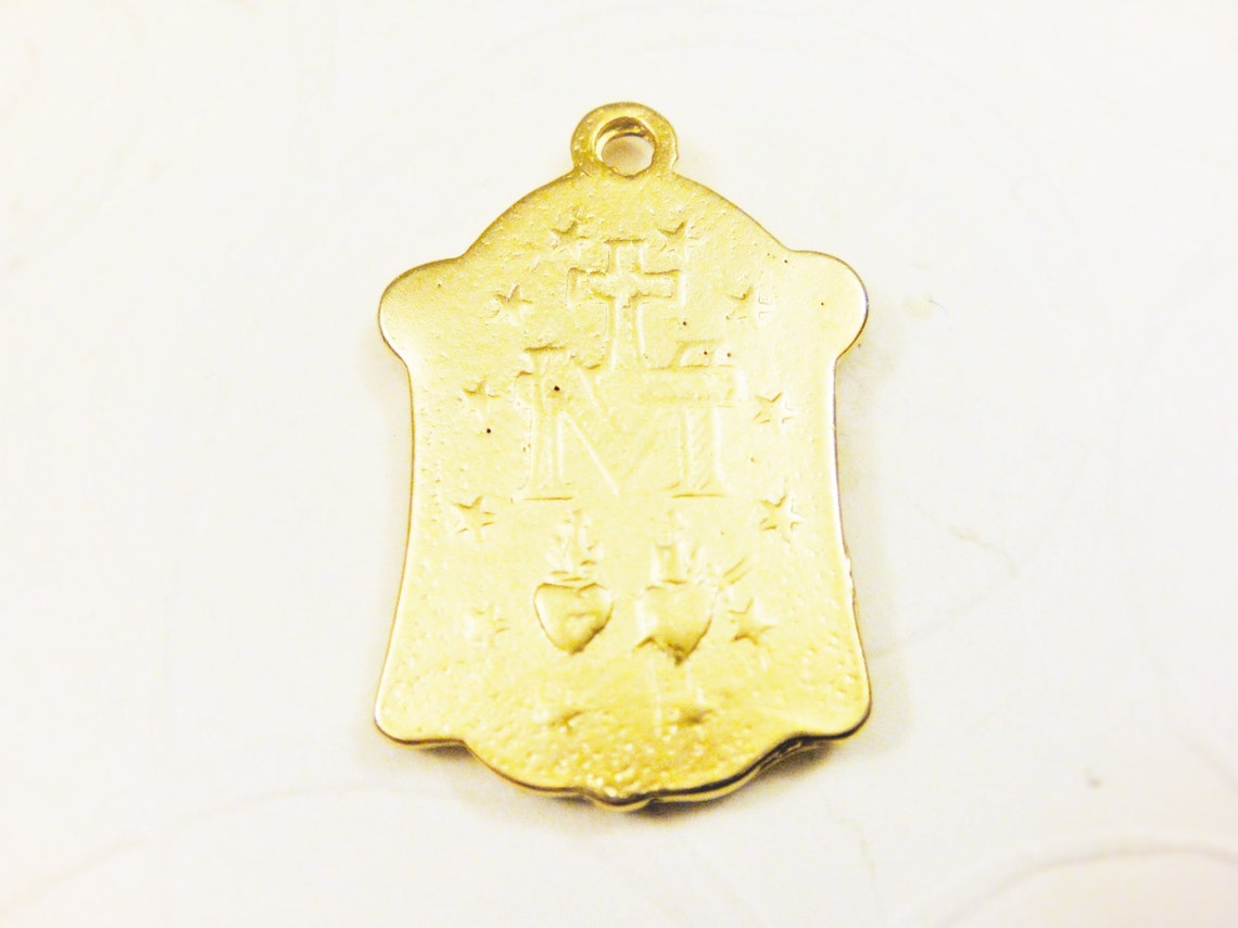 Vermeil, 18k Gold Over 925 Sterling Silver Virgin Mary Medal, Pendant ...