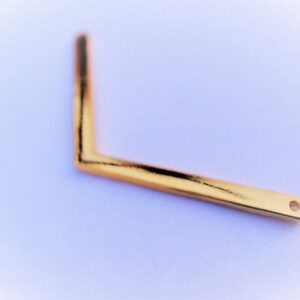 2pc. Vermeil 18k Gold Over 925 Sterling Silver Skinny V Charm Connector ...
