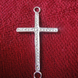 925 sterling silver sideways cross connector charm, sterling silver cross, sideways cross, silver sideways cross, cross connector, cross
