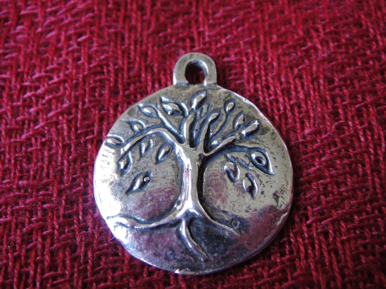 925 sterling silver oxidized tree of life charm tree of life charm or pendant tree of life