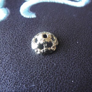 Vermeil, 18k gold over 925 sterling silver bead cap, vermeil bead cap, bead cap, bead caps 1 pc. shiny gold bead cap, vermeil bead cap