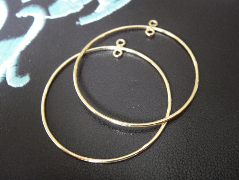 vermeil earring circle earring finding earring finding earring component 2PC vermeil 925 sterling silver earring finding component