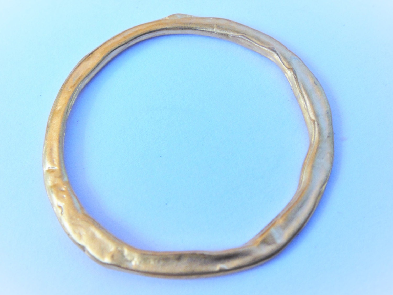 1 Pc.vermeil, 18k Gold Over 925 Sterling Silver Hammered Circle ...