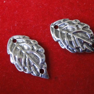 925 Sterling Silber oxidiert Blatt Charme Verbinder, Silber Blatt Charme, Blatt Verbinder, kleines Blatt, Natur Charms, Sterling Silber Blatt Charme