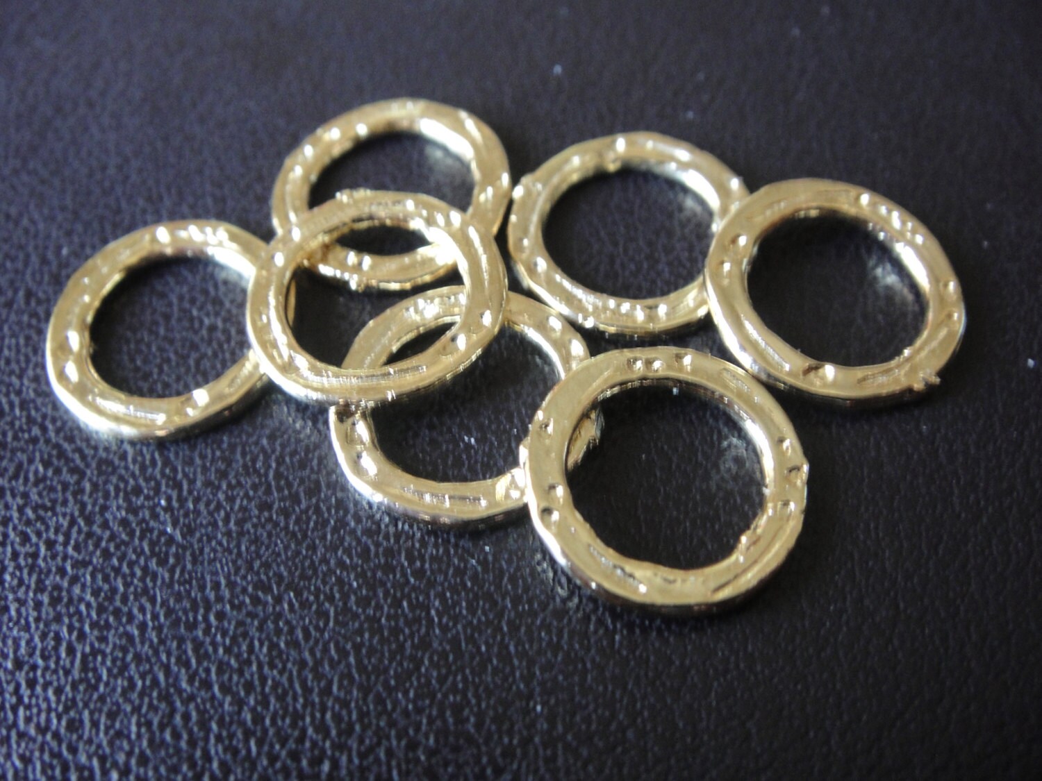 2 Pc. Vermeil, 18k Gold Over 925 Sterling Silver Circle Ring-12mm ...