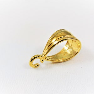 Vermeil, 18k gold over 925 sterling silver large bail, shiny gold  bail, vermeil bail, gold large bail, bail,, shiny vermeil large bail